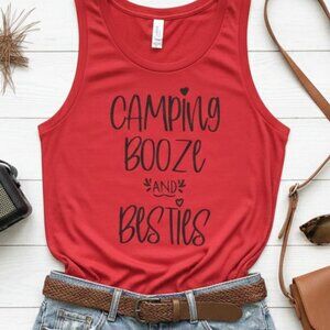 "Camping Booze & Besties" Graphic Tank